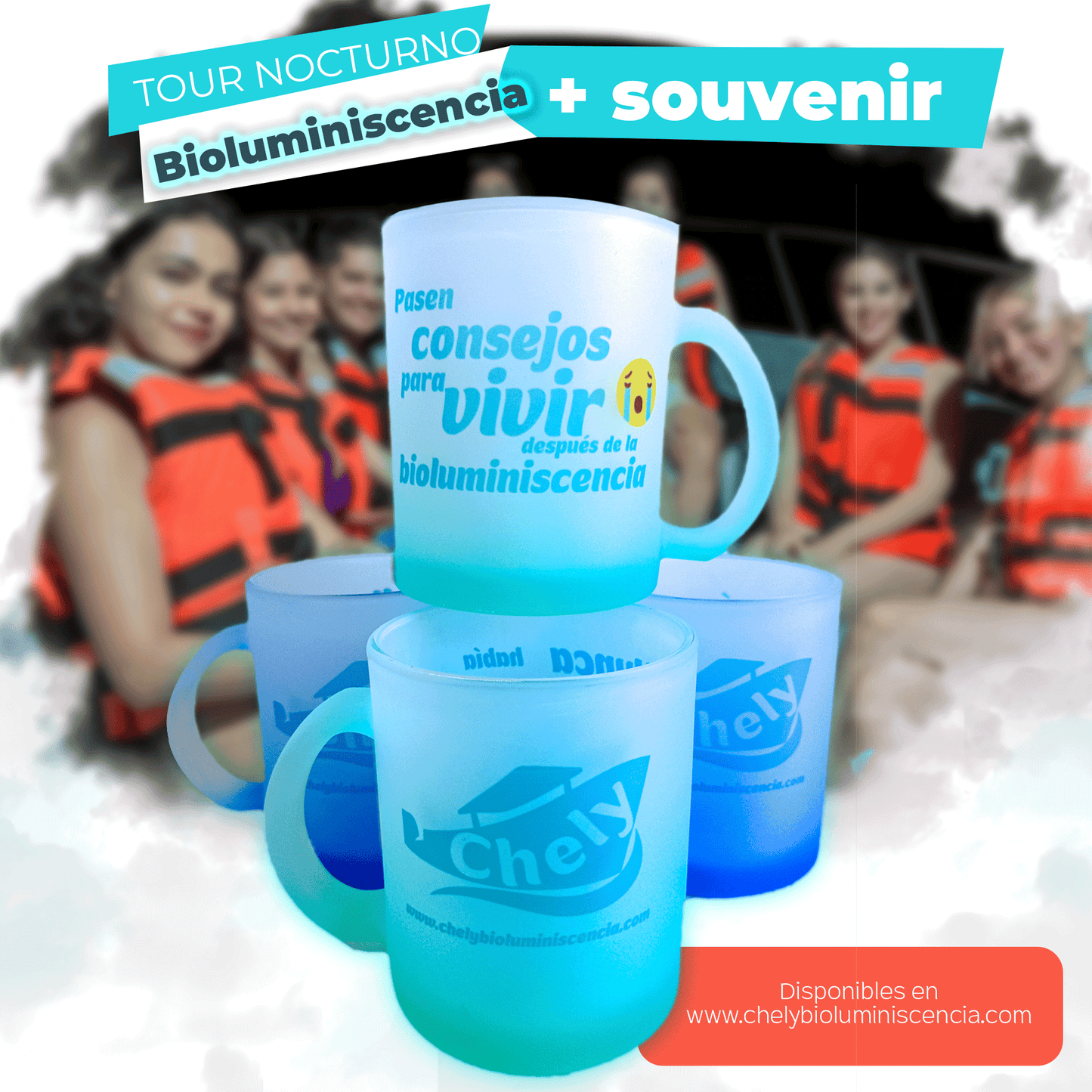 Taza de recuerdo + Bioluminiscencia recorrido nocturno
