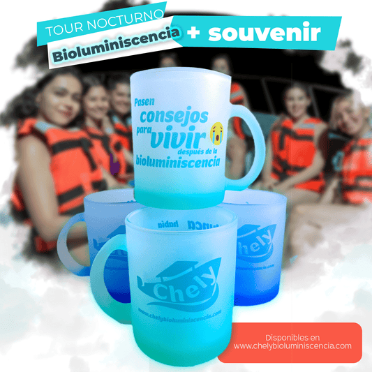 Taza de recuerdo + Bioluminiscencia recorrido nocturno